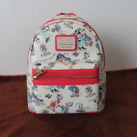 Disney Parks Loungefly Disney Riviera Resort & Spa Mini Backpack New - Picture 1 of 10